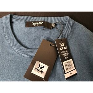 XRAY Mens  crew neck Sweater Pullover Long Sleeves  Teal‎ Size XL  NWT